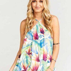 MuMu Palm Fling Lexington Mini Dress size small floral summer